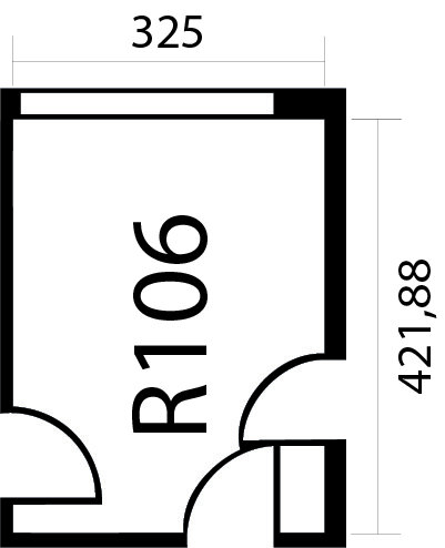 Raum 106 | 13,68 m² | SF