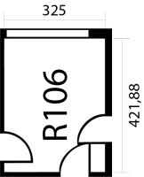 Raum 106 | 13,68 m² | SF