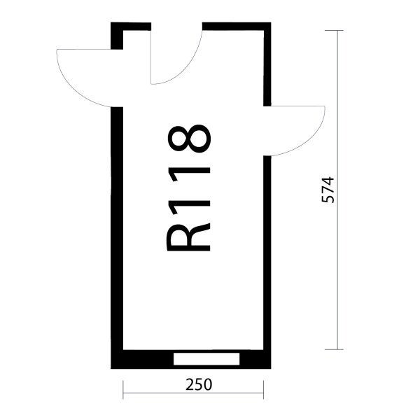 Raum 118 | 14,35 m² | SF